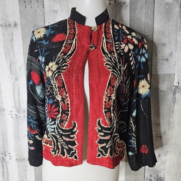 Citron Santa Monica XS Silk Multicolor Cardigan - Picture 1 of 8